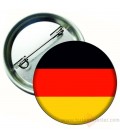 Almanya Bayrağı  İğneli Metal 58 mm Rozet