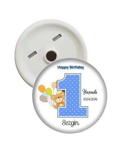 1 Yaş Erkek Happy Magnet Açacak Ayıcık Figürlü