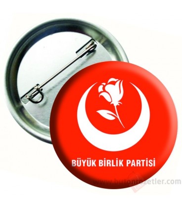 Büyük Birlik Partisi Logolu Yaka Rozeti