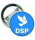 DSP Logolu İğneli Metal Yaka Rozeti 44 mm
