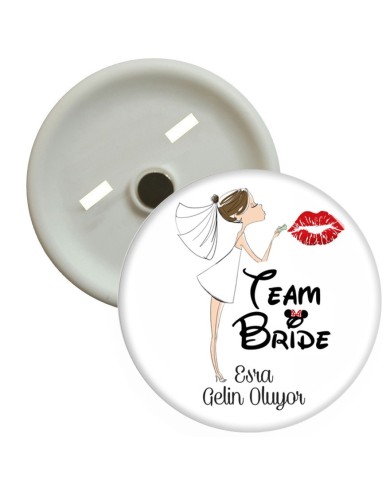 Team Bride İsme Özel Bekarlığa Veda Rozeti