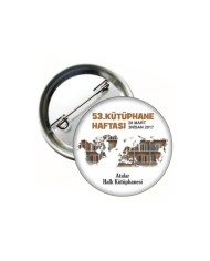Kütüphanecilik Haftası 58 mm İğneli Metal Yaka Rozeti