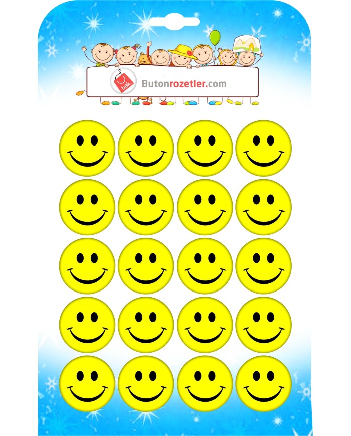 Gülen Yüz  Rozeti 37 mm