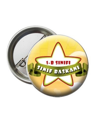 Sınıf Başkanı Rozeti Sınıf Nolu