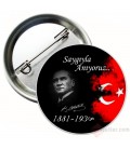 10 Kasım Atatürkü Anma Günü Metal Rozet