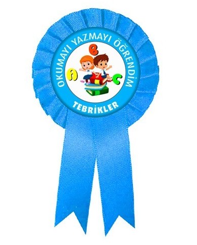 İsimli  Kurdeleli Papyonlu Okuma Bayramı Rozetli