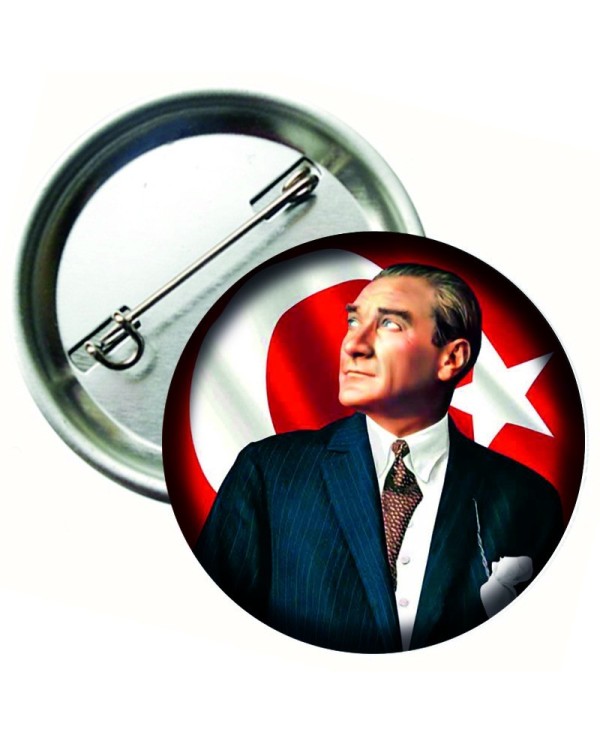  Atatürk Bayraklı  Yaka Rozetleri