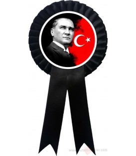10 Kasım Atatürk'ü Anma  Haftası Kokartı Siyah