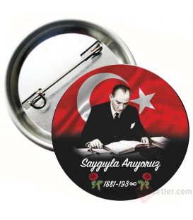 Mustafa Kemal Atatürk Metal Rozetleri