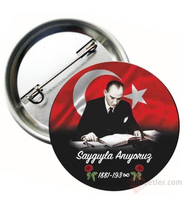 Mustafa Kemal Atatürk Metal Rozetleri