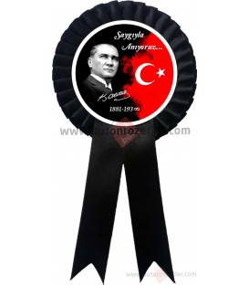 10 Kasım Atatürkü Anma  Saten Yaka Kartı