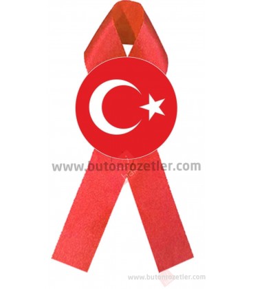 Türk Bayrağı Fiyonk Rozet