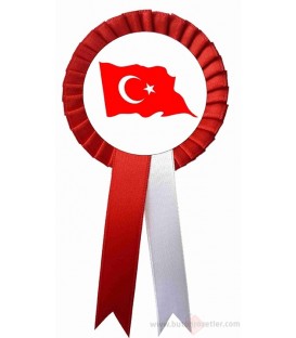 Kokart Türk Bayrağı Yaka Kokartı Dalgalı