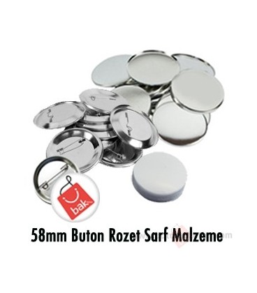 58mm Buton Rozet Sarf Malzeme