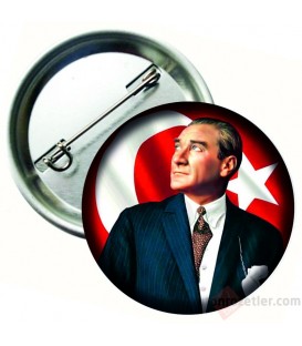  Atatürk Bayraklı  Yaka Rozetleri