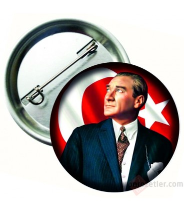  Atatürk Bayraklı  Yaka Rozetleri