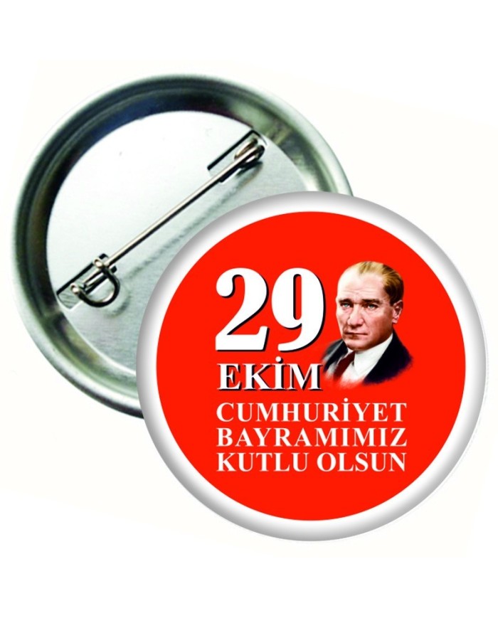 29 Ekim Cumhuriyet Bayramımız Kutlu Olsun Rozeti