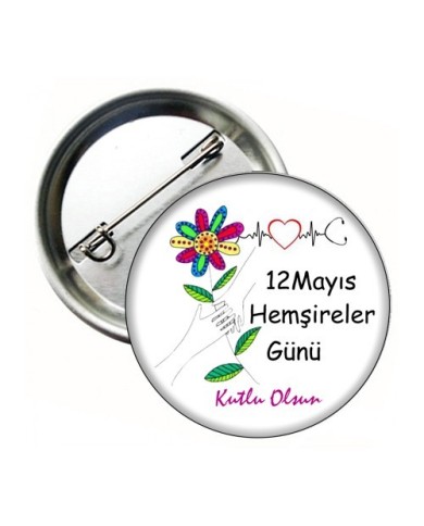 12 Mayıs Hemşireler Günü İğneli Rozeti 12 Mayıs Hemşireler Günü İğneli Rozeti