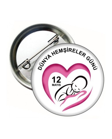 12 Mayıs Hemşireler Günü İğneli Rozeti 12 Mayıs Hemşireler Günü İğneli Rozeti