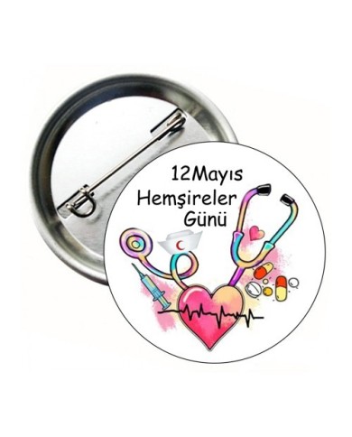 Hemşireler Günü Buton Yaka Rozeti Hemşireler Günü Buton Yaka Rozeti
