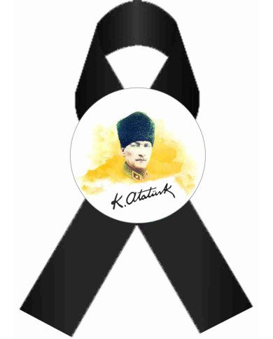 10 Kasım Atatürk  İmzalı Siyah Fiyonk Rozet 10 Kasım Atatürk  İmzalı Siyah Fiyonk Rozet