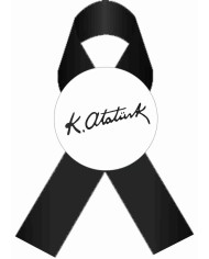 Atatürk İmzası  Fiyonk  Siyah Rozet Atatürk İmzası  Fiyonk  Siyah Rozet