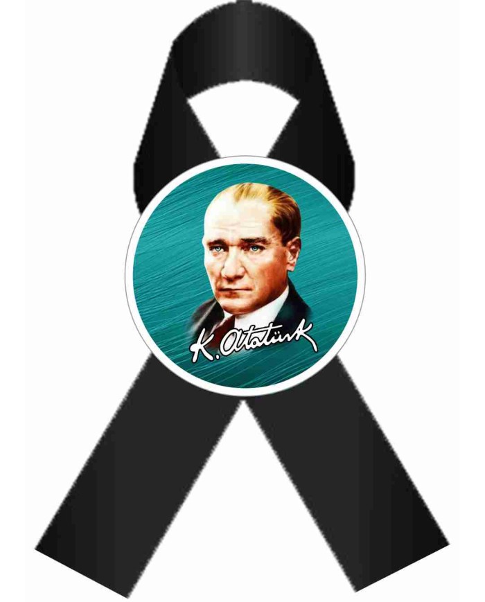 Siyah Kurdaleli Atatürk  Rozet Siyah Kurdaleli Atatürk  Rozet