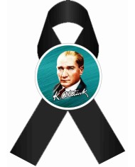 Siyah Kurdaleli Atatürk  Rozet Siyah Kurdaleli Atatürk  Rozet