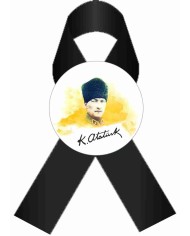 Siyah Kurdaleli Atatürk  Rozet Siyah Kurdaleli Atatürk  Rozet