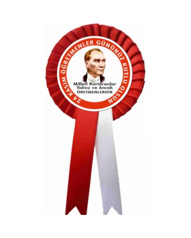 24 Kasım Kumaş Yaka Rozeti 500 lü 24 Kasım Kumaş Yaka Rozeti 500 lü