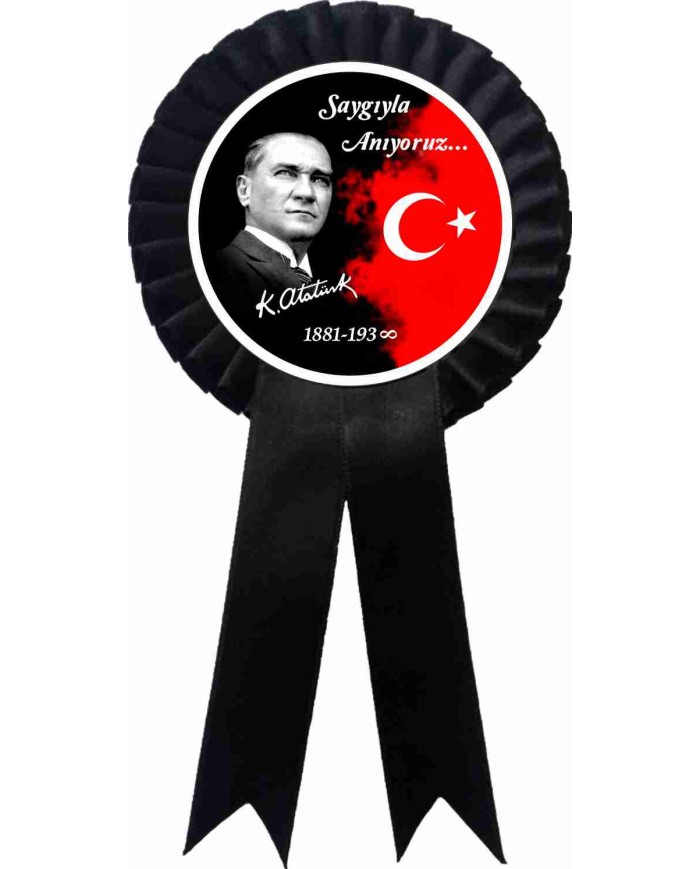10 Kasım Atayı Anma Saten  Yaka Kokartı 10 Kasım Atayı Anma Saten  Yaka Kokartı