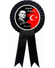10 Kasım Atayı Anma Saten  Yaka Kokartı 10 Kasım Atayı Anma Saten  Yaka Kokartı