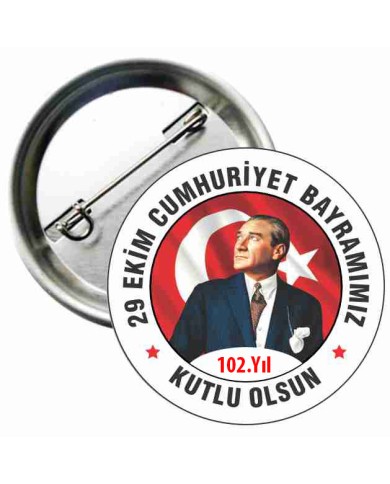 29 Ekim Bayramımız Kutlu Olsun Rozetleri