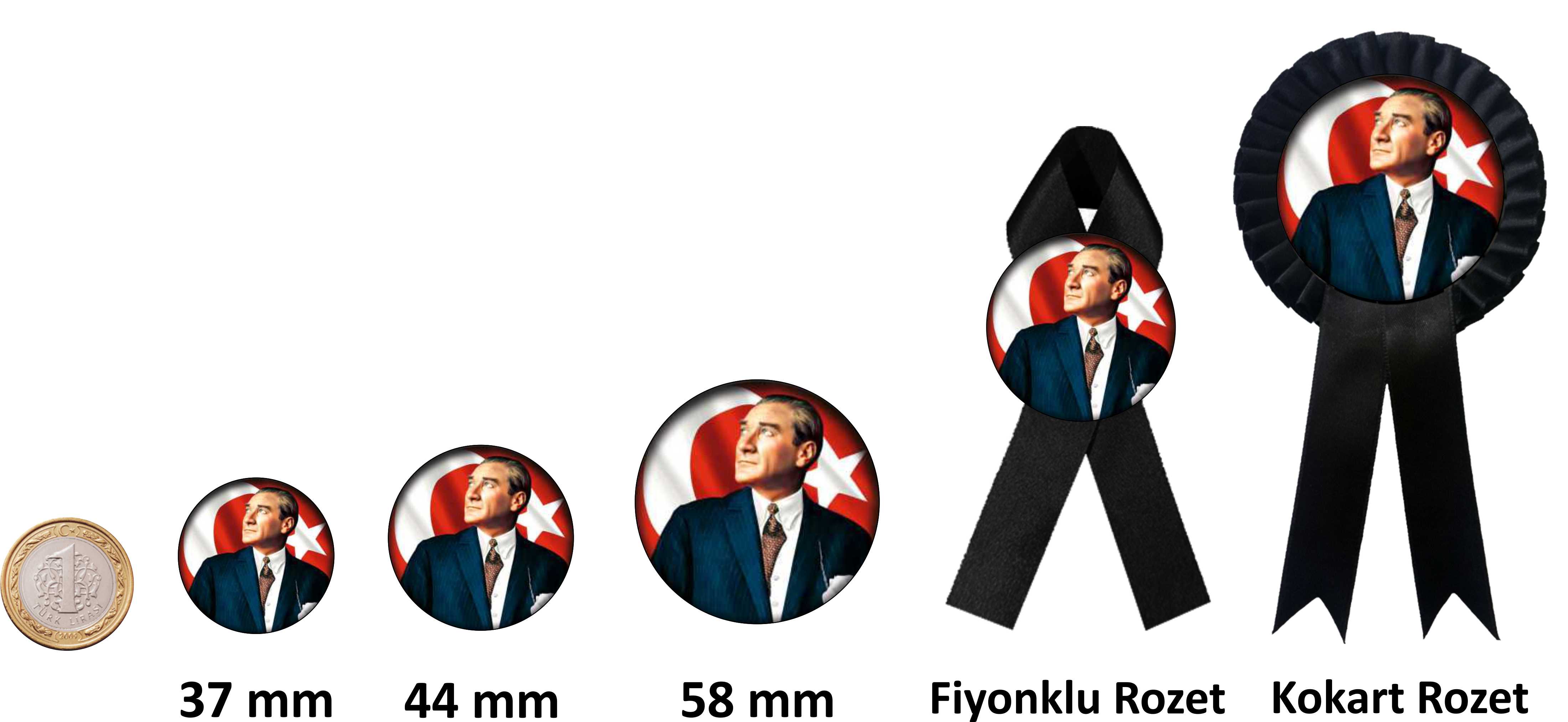 Atatürk Kurdeleli Rozetler